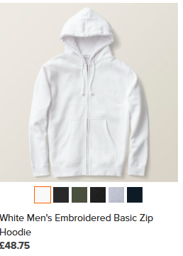 Empath Men's Embroidered Basic Zip Hoodie
