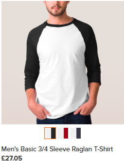 Empath Men's Basic 3/4 Sleeve Raglan T-Shirt