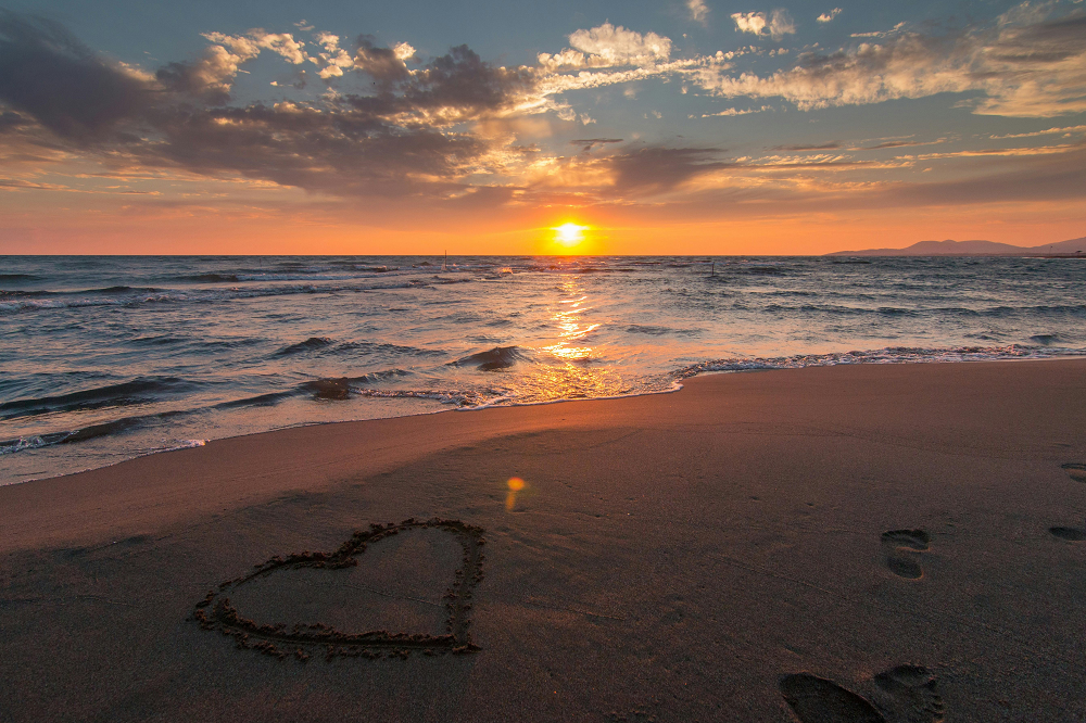 Beach Sunset Background
